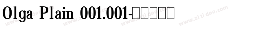 Olga Plain 001.001字体转换